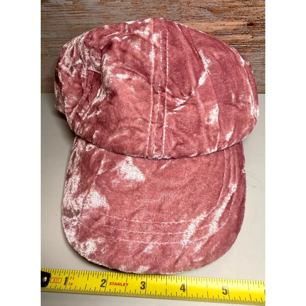 City Streets Pink Velvet Plush Women's Fashion Cap Adjustable One Size - Picture 2 of 6